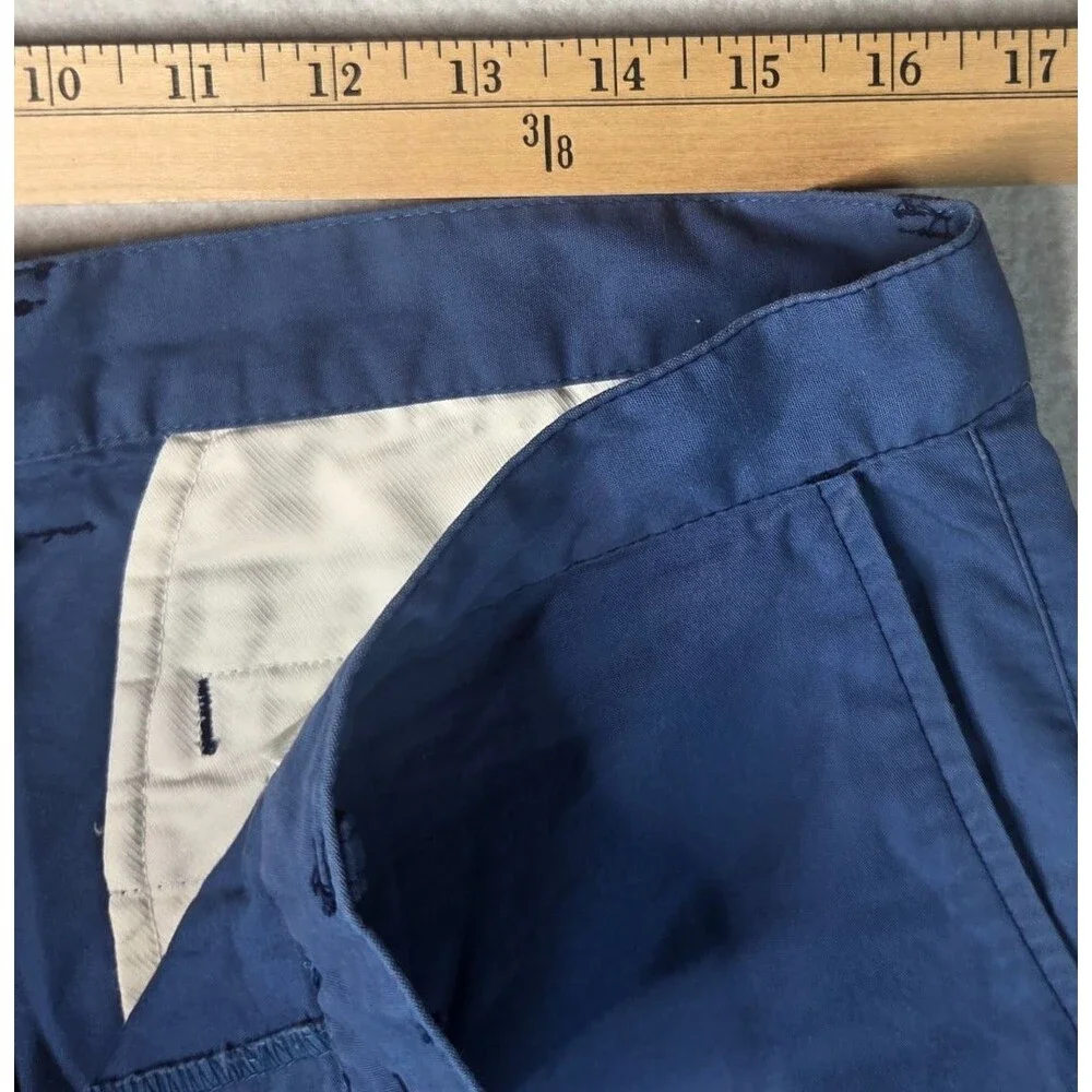 Patagonia Organic Cotton Shorts Men's 34 Blue Chino Casual Hiking Outdoor